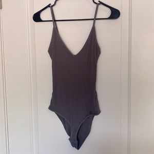Talula /Aritzia XS gray with purple hint bodysuit. Soft and comfy.